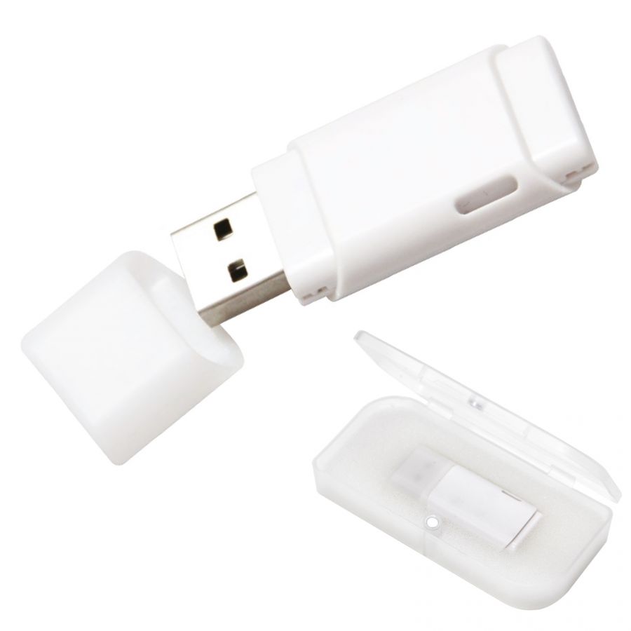 220202-32 UYGUR BEYAZ PLASTİK USB BELLEK (32 GB)