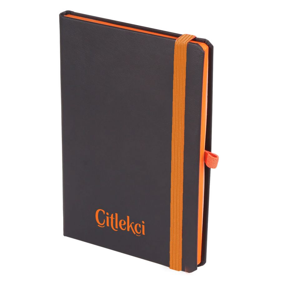 301616 TUNALI TURUNCU TARİHSİZ DEFTER (13X21 CM)