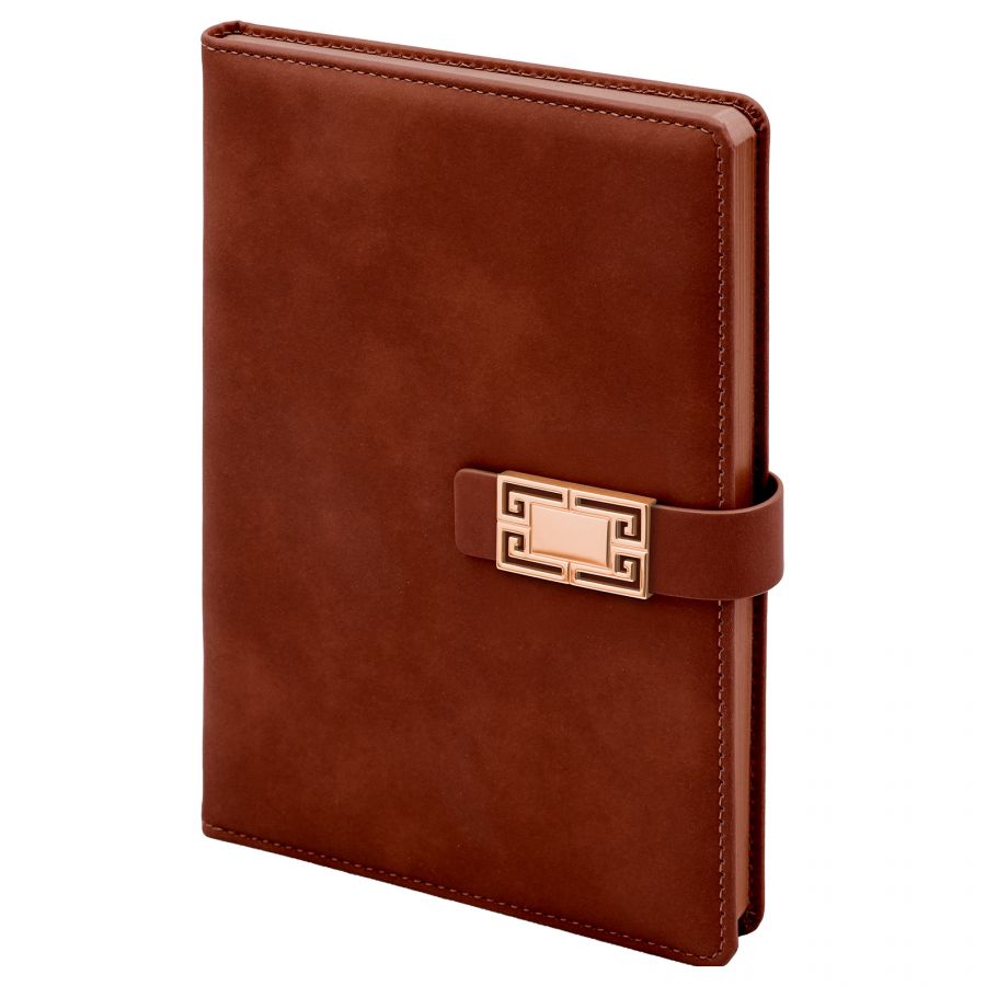 312509 ÖVEÇLER KAHVERENGİ TARİHSİZ DEFTER (15X21 CM)