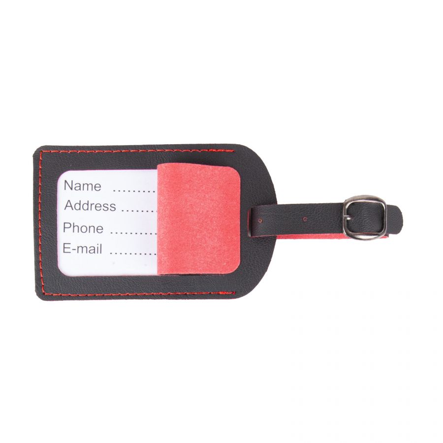 460404 BAGAJ ETİKETİ KIRMIZI DERİ