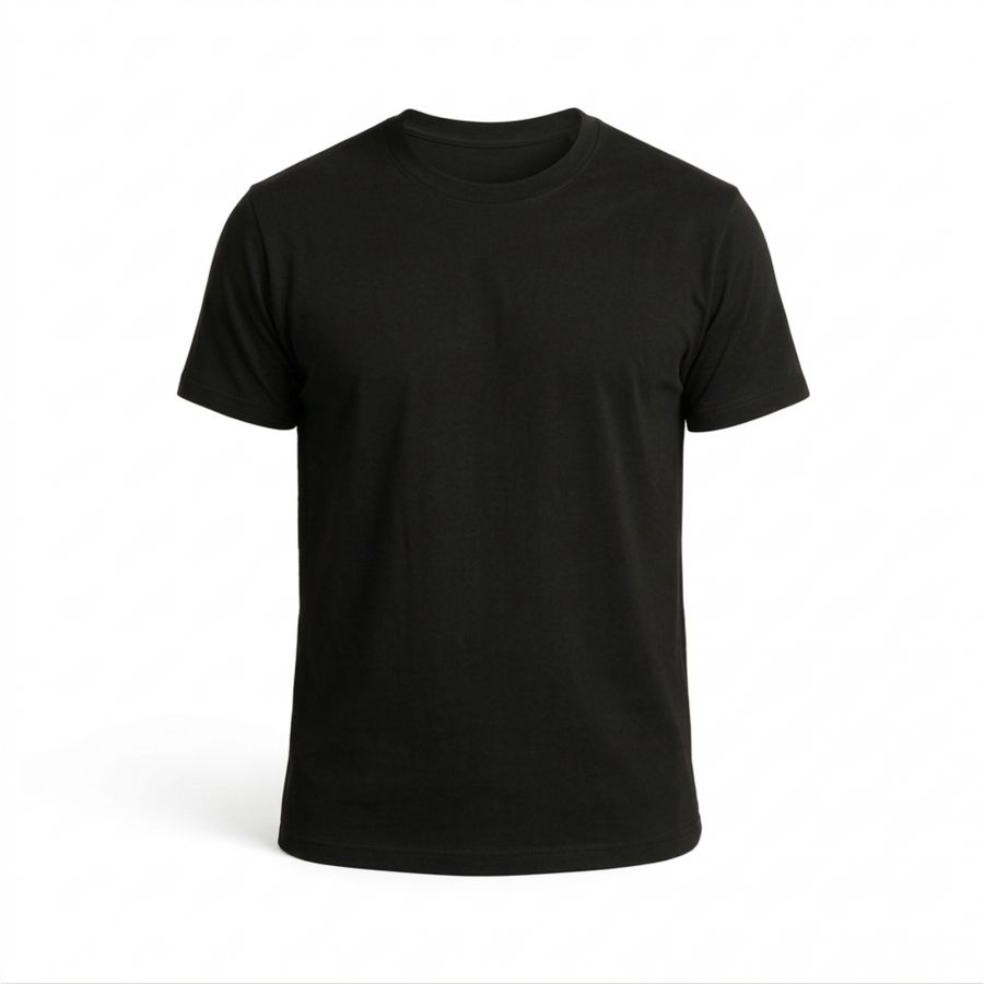 490201-XXL NERGİS SİYAH SIFIR YAKA TİŞÖRT XXL