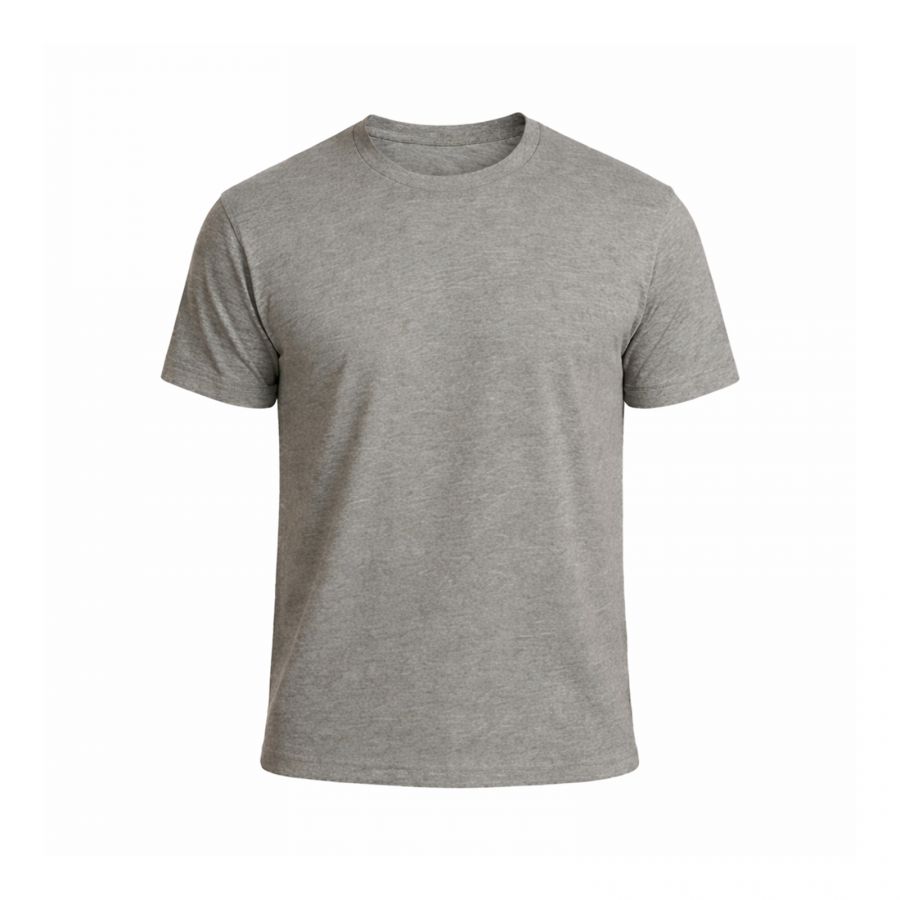 490222-S NERGİS GRİ SIFIR YAKA TİŞÖRT S