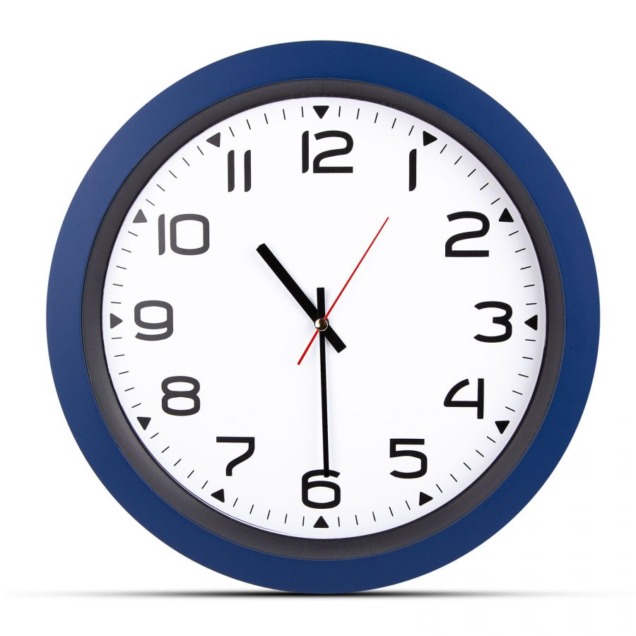 502305 HERA LACİVERT PLASTİK KASA DUVAR SAATİ (350MM)