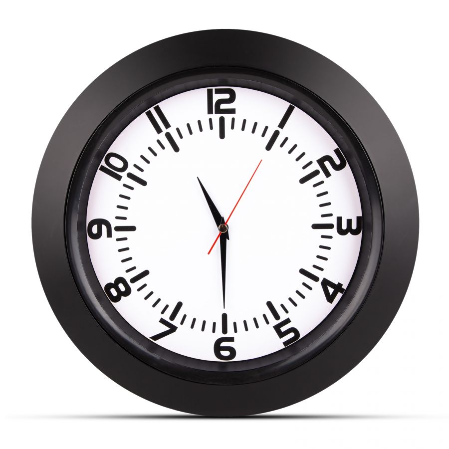 5033301 UMAY SİYAH PLASTİK KASA DUVAR SAATİ (350 MM)