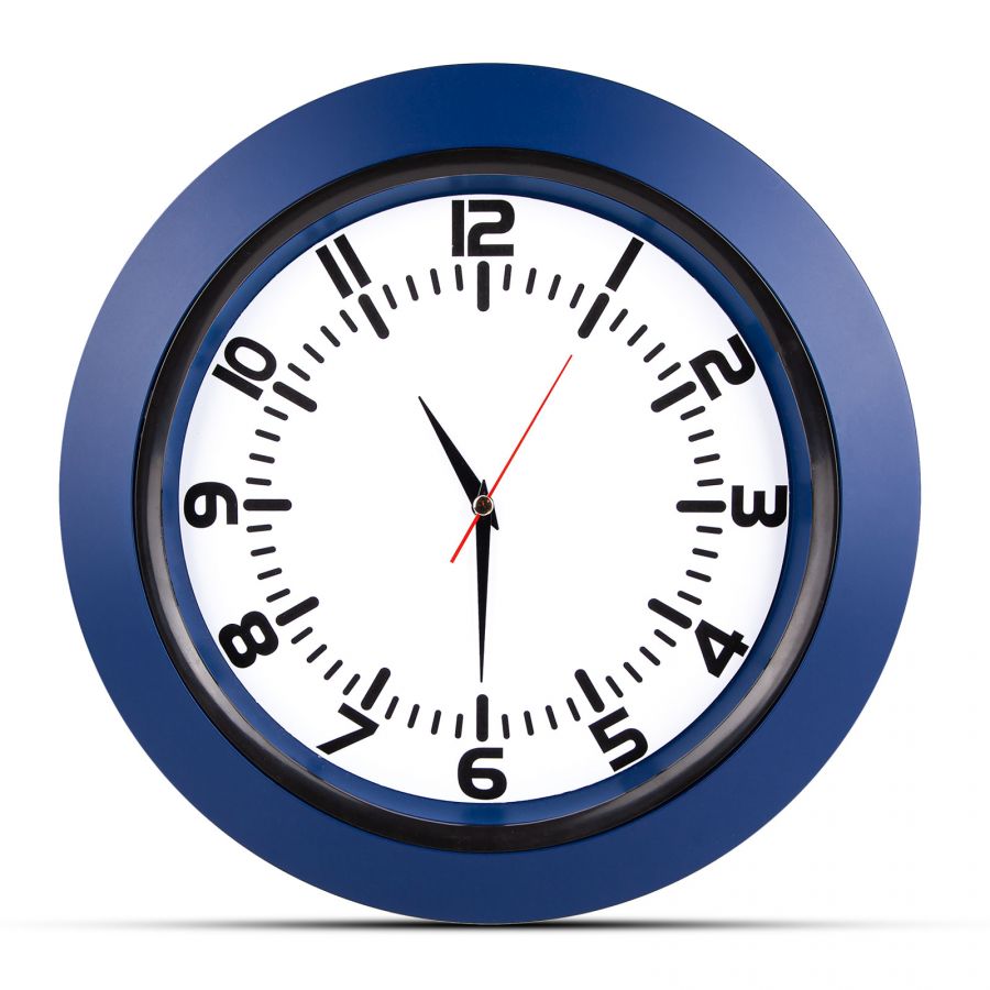 5033305 UMAY LACİVERT PLASTİK KASA DUVAR SAATİ (350 MM)