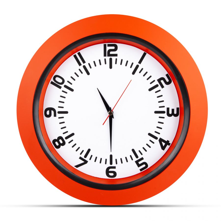 5033316 UMAY TURUNCU PLASTİK KASA DUVAR SAATİ (350 MM)