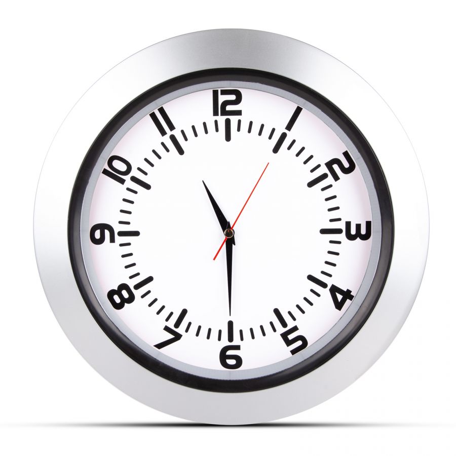 5033320 UMAY GÜMÜŞ PLASTİK KASA DUVAR SAATİ (350 MM)