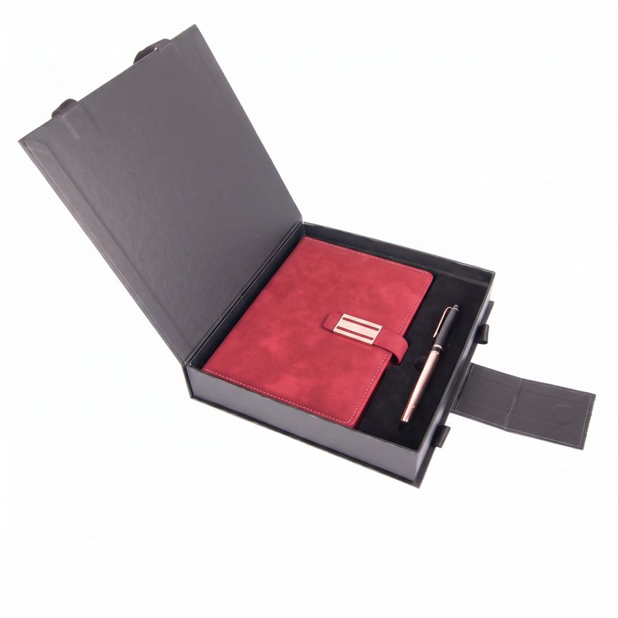 911404 KONAK KIRMIZI HEDİYELİK SET