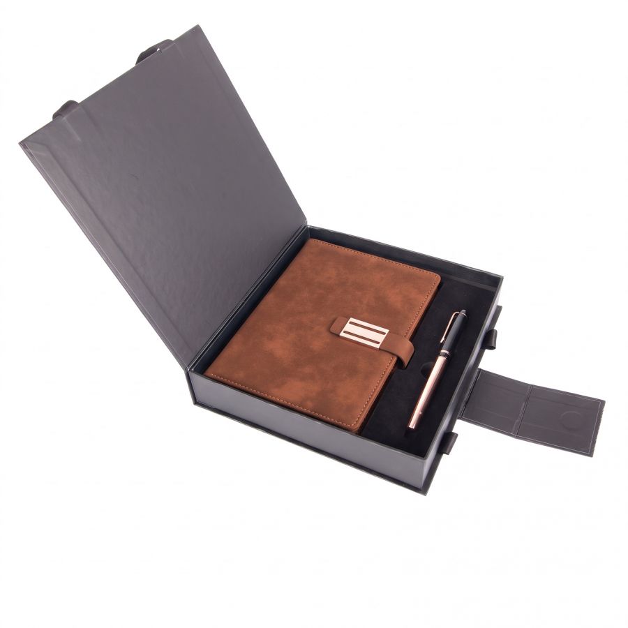 911409 KONAK KAHVERENGİ HEDİYELİK SET