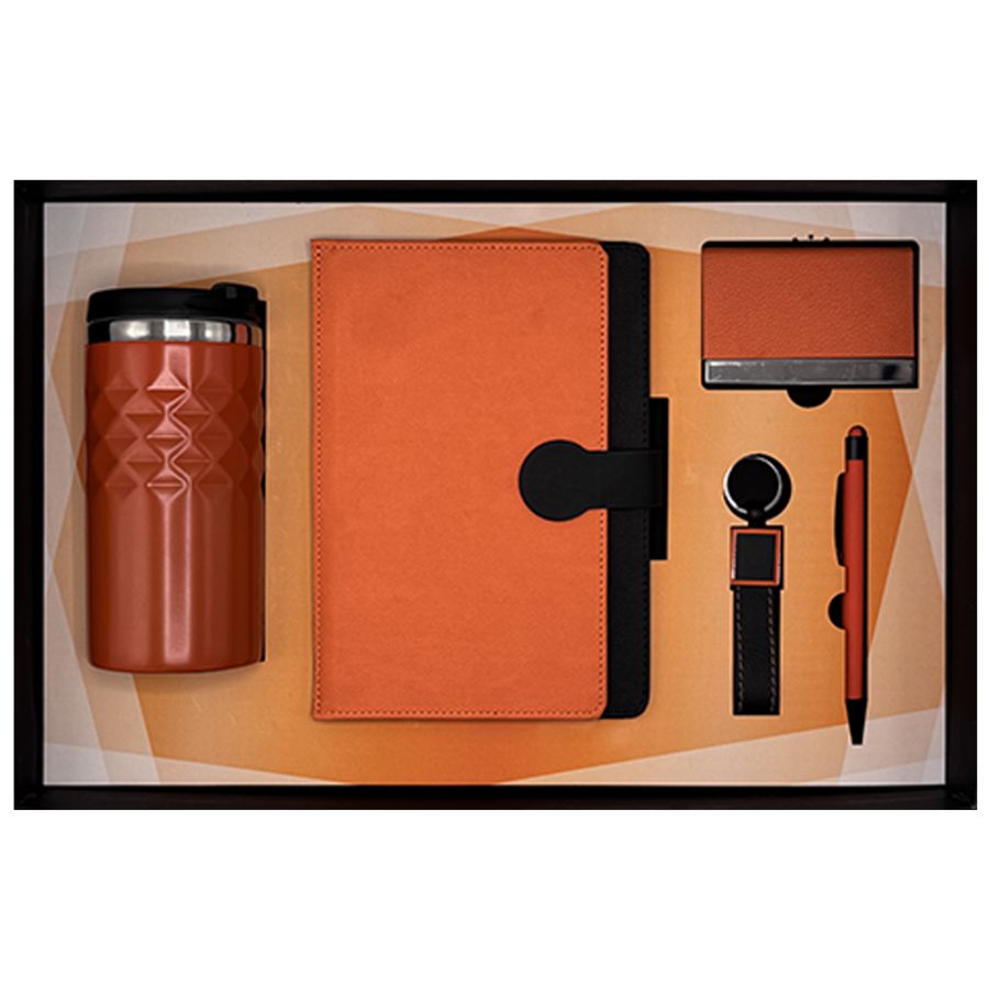 916716 POYRAZ TURUNCU HEDİYELİK SET